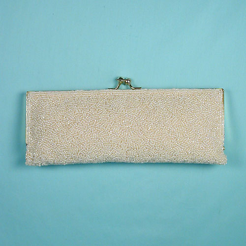 Small Faux Pearl Beaded Purse, a fashion accessorie - Evening Elegance