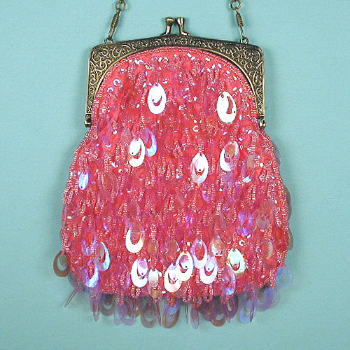 Beaded and Sequined Vintage Look Evening Bag, a fashion accessorie - Evening Elegance