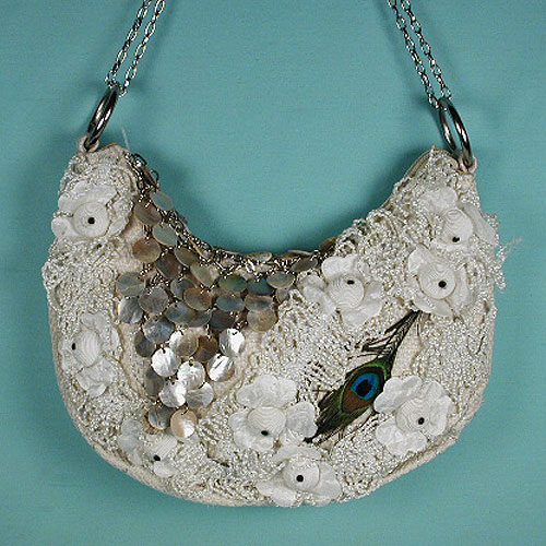 Large embellished hobo bag, a fashion accessorie - Evening Elegance