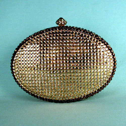 Crystal Rhinestone Oval Evening Clutch Bag, a fashion accessorie - Evening Elegance