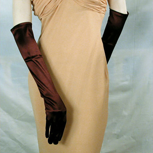 Above the Elbow Satin Stretch Gloves, a fashion accessorie - Evening Elegance