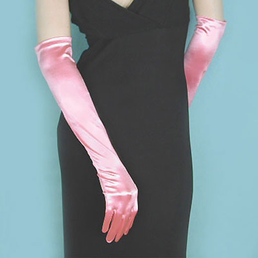 Above the Elbow Satin Stretch Gloves, a fashion accessorie - Evening Elegance