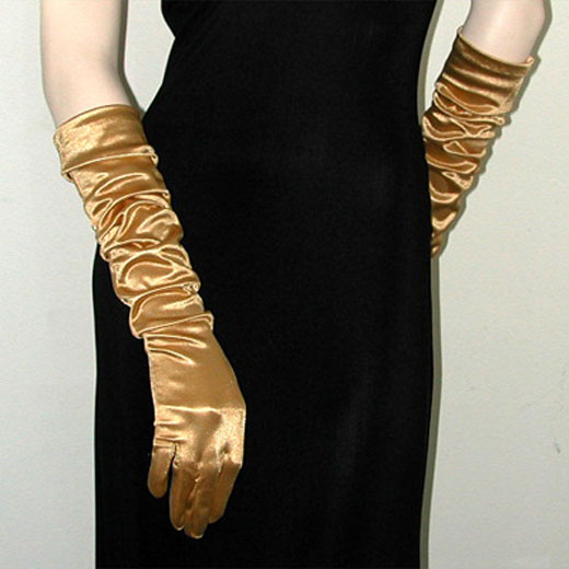 Above the Elbow Satin Stretch Gloves, a fashion accessorie - Evening Elegance