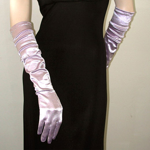 Above the Elbow Satin Stretch Gloves, a fashion accessorie - Evening Elegance