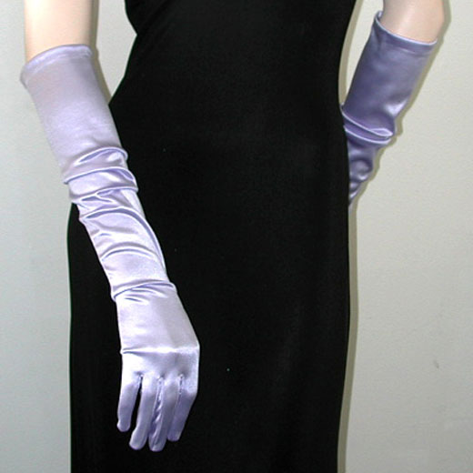 Above the Elbow Satin Stretch Gloves, a fashion accessorie - Evening Elegance