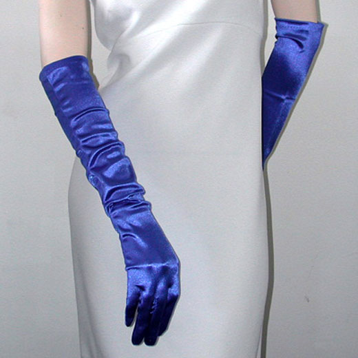 Above the Elbow Satin Stretch Gloves, a fashion accessorie - Evening Elegance