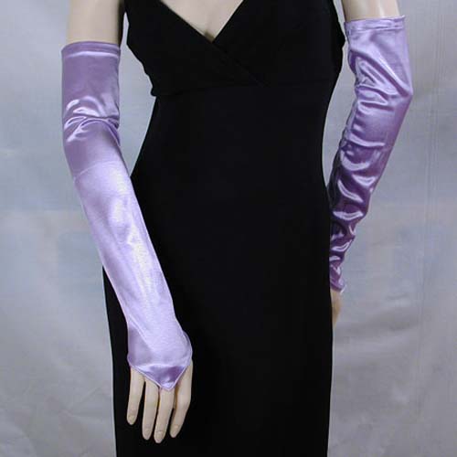 Long Satin Stretch Fingerless Opera Gloves, a fashion accessorie - Evening Elegance