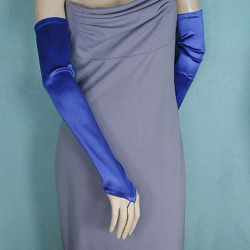 Long Satin Stretch Fingerless Opera Gloves, a fashion accessorie - Evening Elegance