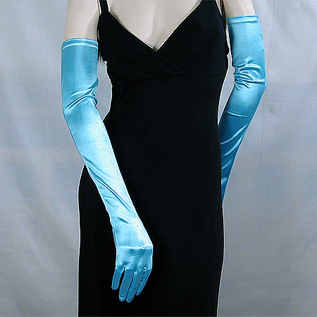 Long Satin Stretch Opera Gloves for Proms & Formal Events, Over 40 Colors, a fashion accessorie - Evening Elegance