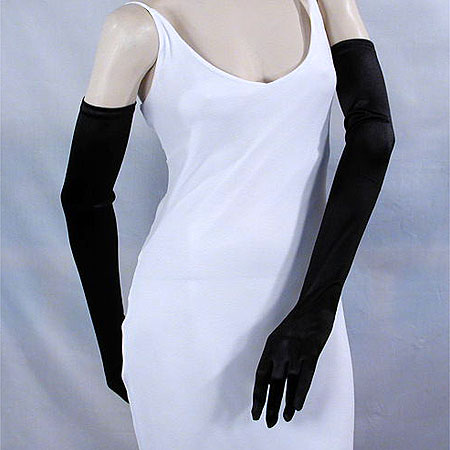 Long Satin Stretch Opera Gloves for Proms & Formal Events, Over 40 Colors, a fashion accessorie - Evening Elegance