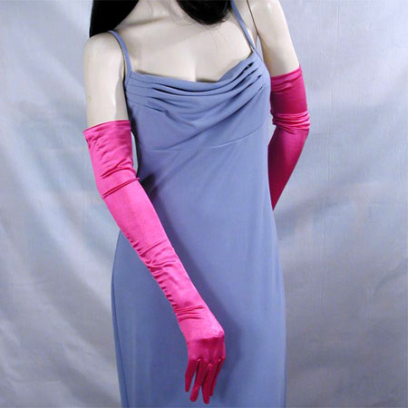 Long Satin Stretch Opera Gloves for Proms & Formal Events, Over 40 Colors, a fashion accessorie - Evening Elegance