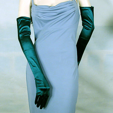 Long Satin Stretch Opera Gloves for Proms & Formal Events, Over 40 Colors, a fashion accessorie - Evening Elegance