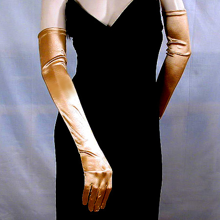 Long Satin Stretch Opera Gloves for Proms & Formal Events, Over 40 Colors, a fashion accessorie - Evening Elegance