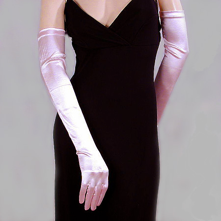 Long Satin Stretch Opera Gloves for Proms & Formal Events, Over 40 Colors, a fashion accessorie - Evening Elegance