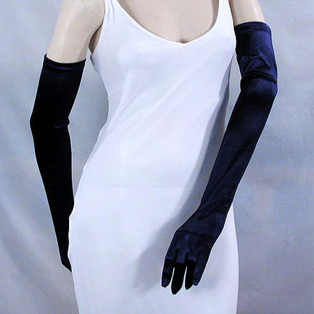 Long Satin Stretch Opera Gloves for Proms & Formal Events, Over 40 Colors, a fashion accessorie - Evening Elegance