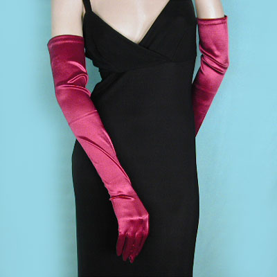 Long Satin Stretch Opera Gloves for Proms & Formal Events, Over 40 Colors, a fashion accessorie - Evening Elegance