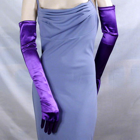 Long Satin Stretch Opera Gloves for Proms & Formal Events, Over 40 Colors, a fashion accessorie - Evening Elegance