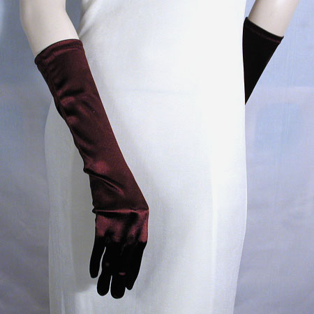 Satin Stretch Gloves Below the Elbow, a fashion accessorie - Evening Elegance