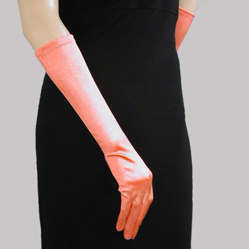 Satin Stretch Gloves Below the Elbow, a fashion accessorie - Evening Elegance