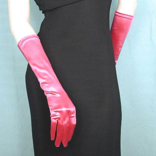 Satin Stretch Gloves Below the Elbow, a fashion accessorie - Evening Elegance