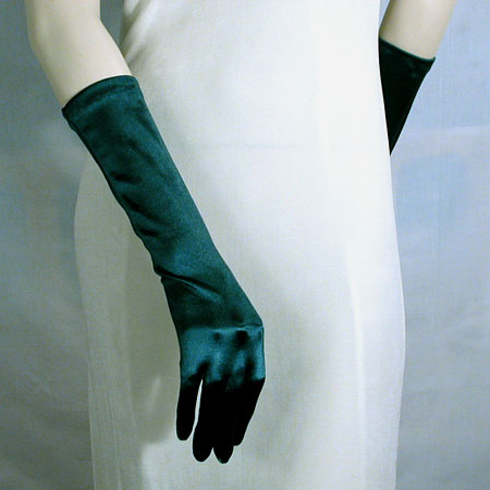 Satin Stretch Gloves Below the Elbow, a fashion accessorie - Evening Elegance