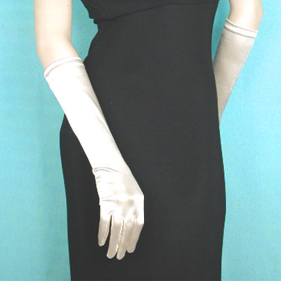 Satin Stretch Gloves Below the Elbow, a fashion accessorie - Evening Elegance