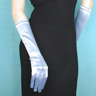 Satin Stretch Gloves Below the Elbow, a fashion accessorie - Evening Elegance