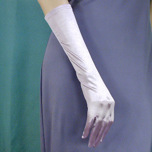 Satin Stretch Gloves Below the Elbow, a fashion accessorie - Evening Elegance