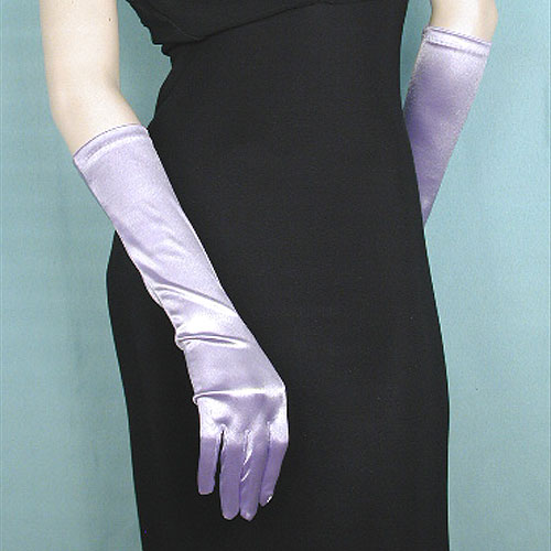 Satin Stretch Gloves Below the Elbow, a fashion accessorie - Evening Elegance