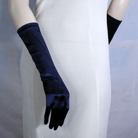 Satin Stretch Gloves Below the Elbow, a fashion accessorie - Evening Elegance