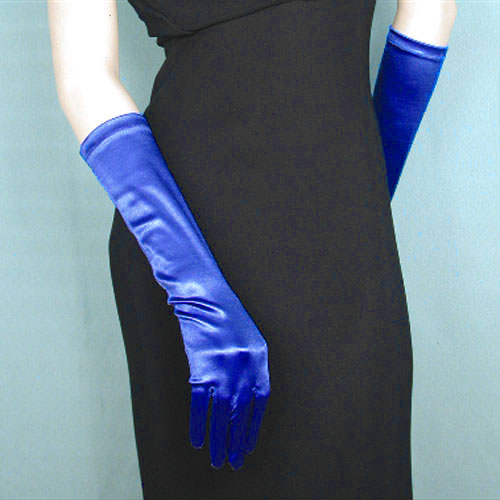 Satin Stretch Gloves Below the Elbow, a fashion accessorie - Evening Elegance