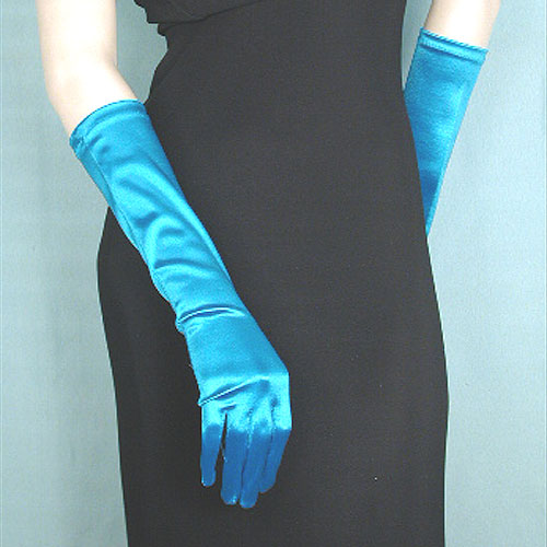 Satin Stretch Gloves Below the Elbow, a fashion accessorie - Evening Elegance