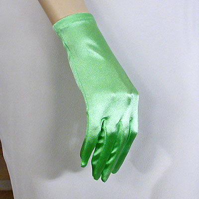 Wrist Length Satin Stretch Gloves, a fashion accessorie - Evening Elegance