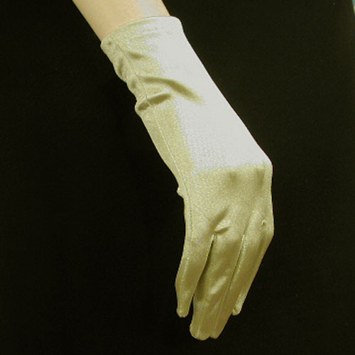 Wrist Length Satin Stretch Gloves, a fashion accessorie - Evening Elegance