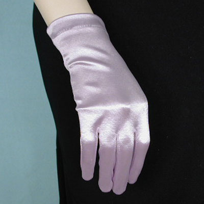 Wrist Length Satin Stretch Gloves, a fashion accessorie - Evening Elegance