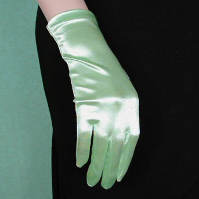 Wrist Length Satin Stretch Gloves, a fashion accessorie - Evening Elegance