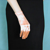 Wrist Length Satin Stretch Gloves