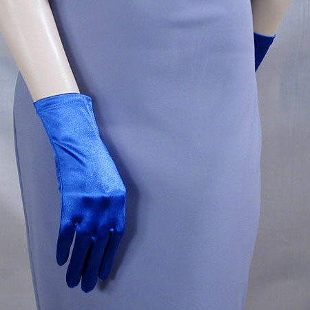 Wrist Length Satin Stretch Gloves, a fashion accessorie - Evening Elegance