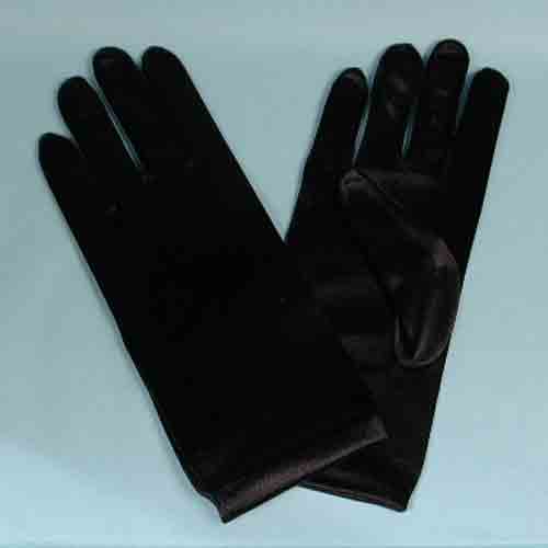 Wrist Satin Stretch Gloves for Children, Ages 3-7, a fashion accessorie - Evening Elegance