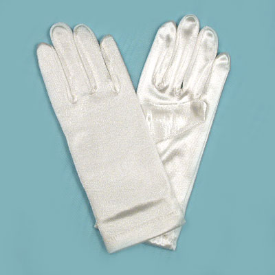 Wrist Satin Stretch Gloves for Children, Ages 3-7, a fashion accessorie - Evening Elegance