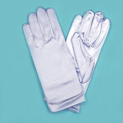 Wrist Satin Stretch Gloves for Children, Ages 3-7, a fashion accessorie - Evening Elegance