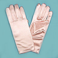 Wrist Satin Stretch Gloves for Children, Ages 3-7