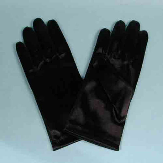 Wrist Satin Stretch Gloves for Children, Ages 7-14, a fashion accessorie - Evening Elegance