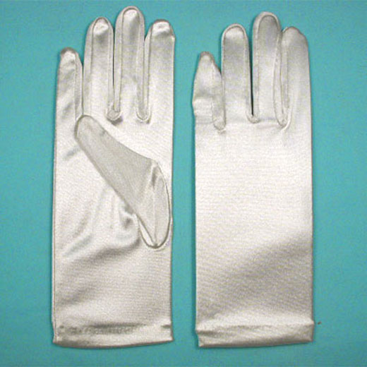 Wrist Satin Stretch Gloves for Children, Ages 7-14, a fashion accessorie - Evening Elegance