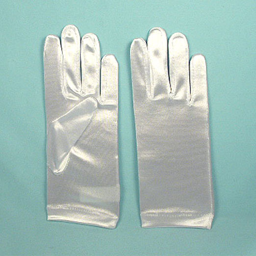 Wrist Satin Stretch Gloves for Children, Ages 7-14, a fashion accessorie - Evening Elegance