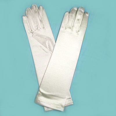Long Satin Stretch Gloves for Toddlers, Ages 0-3, a fashion accessorie - Evening Elegance