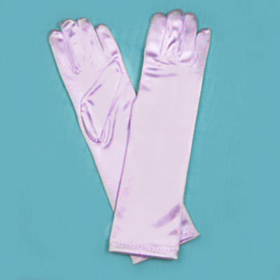 Long Satin Stretch Gloves for Children, Ages 3-6, a fashion accessorie - Evening Elegance