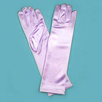 Long Satin Stretch Gloves for Children, Ages 3-6, a fashion accessorie - Evening Elegance