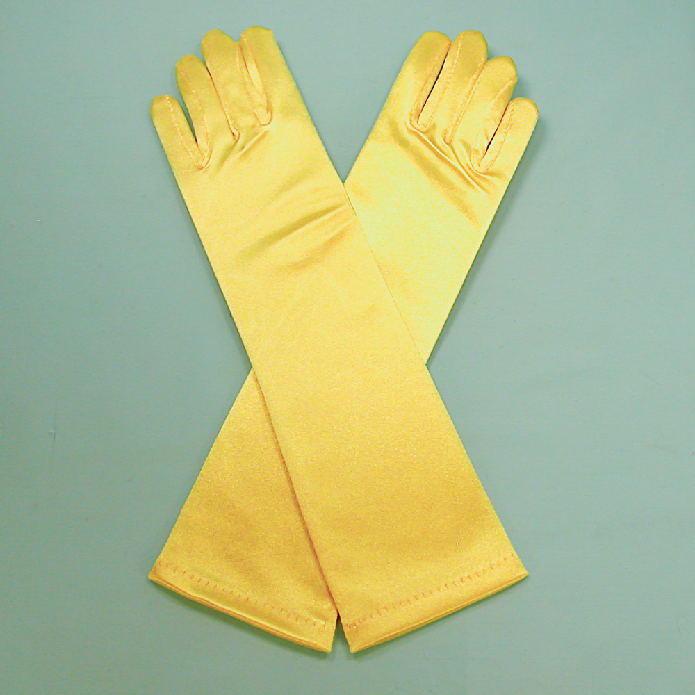 Long Satin Stretch Gloves for Children, Ages 3-6, a fashion accessorie - Evening Elegance