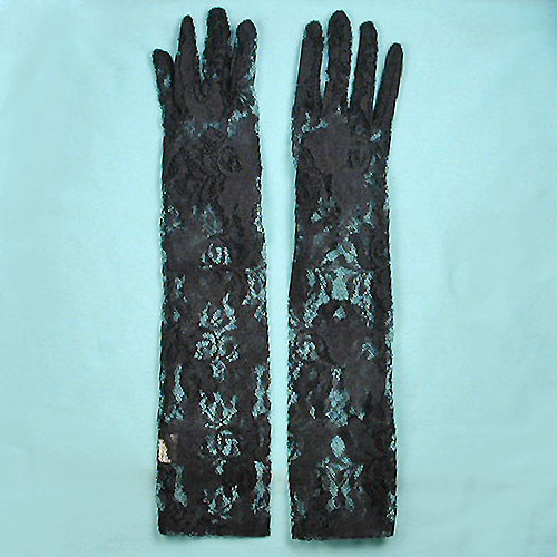 Long Lace Gloves Sized for Children Ages 4-12, a fashion accessorie - Evening Elegance